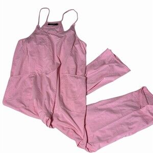 Automet Jumpsuit Size M Pink Sleeveless V-Neck Spaghetti Strap